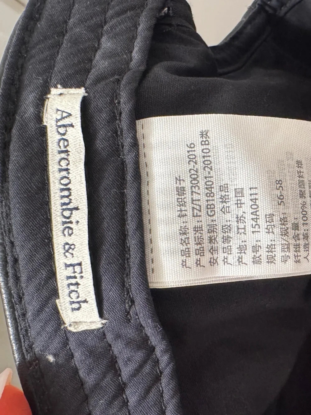 Abercrombie and Fitch Women's Black Leather Baseball Hat